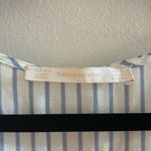 Zara Lightweight Striped Belted Shirt Dress (Midi) - Picture 3 of 4